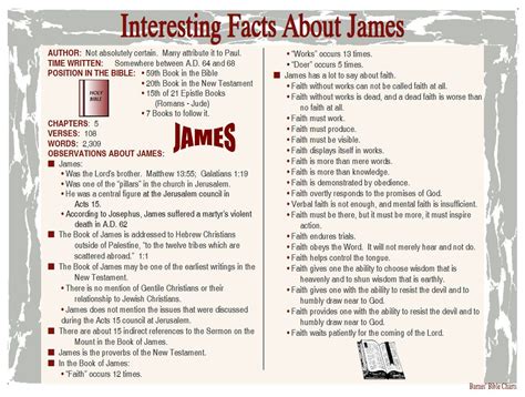 Interesting Facts about James | Bible study books, Bible study ...