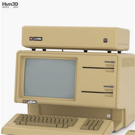 Apple Lisa Computer 3D 모델 - 전자 기기 on Hum3D