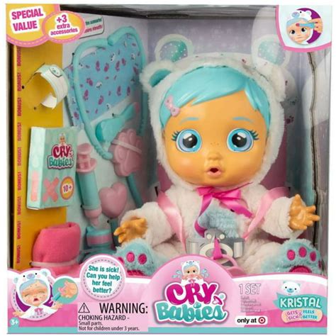 Cry Babies Kristal Gets Sick & Feels Better Doll & Accessories Set NIB ...