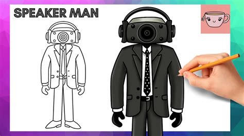 How To Draw Speaker Man - Skibidi Toilet | Easy Step By Step Drawing Tutorial - YouTube