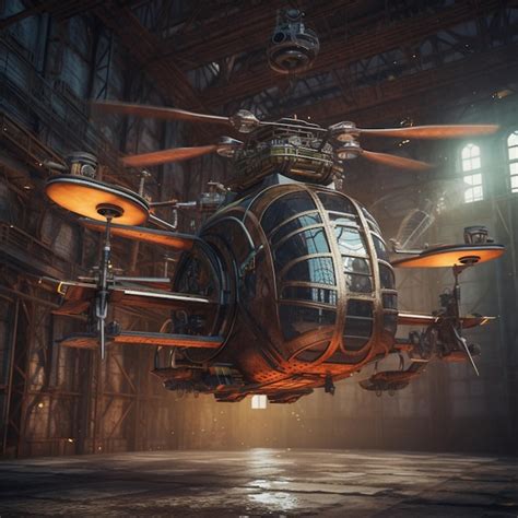 Premium Photo | Steampunk Helicopter