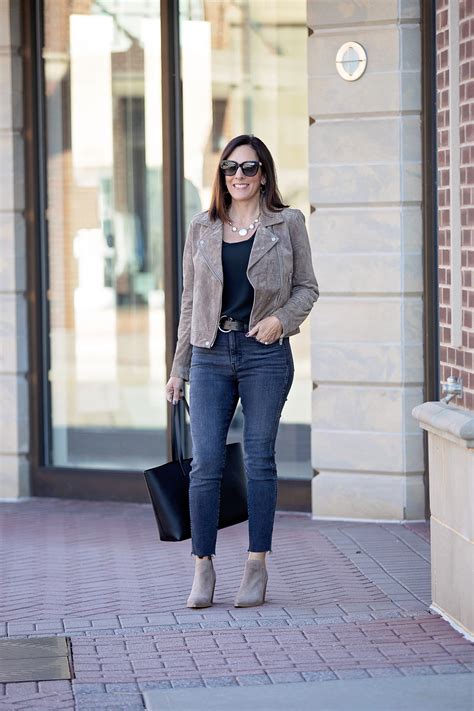 Suede Moto Jacket Outfit | 22 Days of Fall Fashion | Jo-Lynne Shane