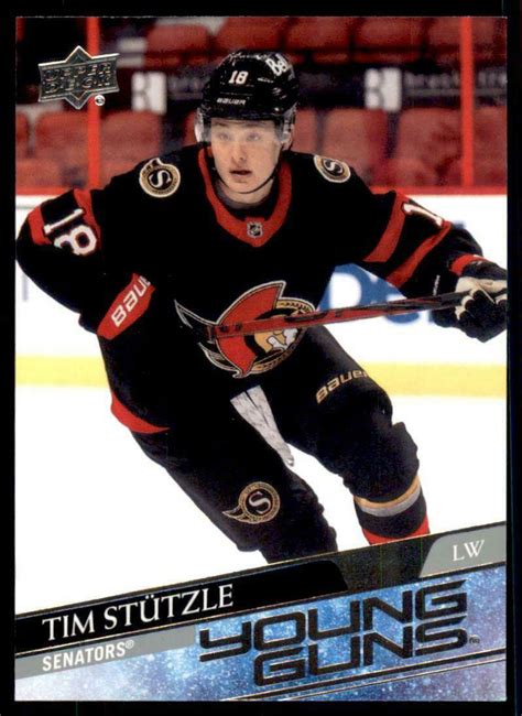 Tim Stutzle Rookie Card Upper Deck #482 2020- 2021 Young Guns