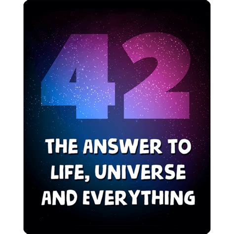 42 - The Answer To Life, Universe And Everything - Just Stickers : Just ...