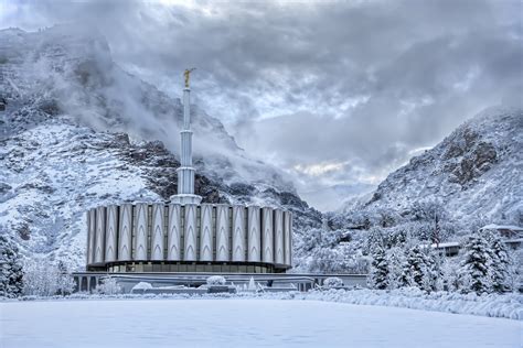 Provo Utah Temple in the Winter