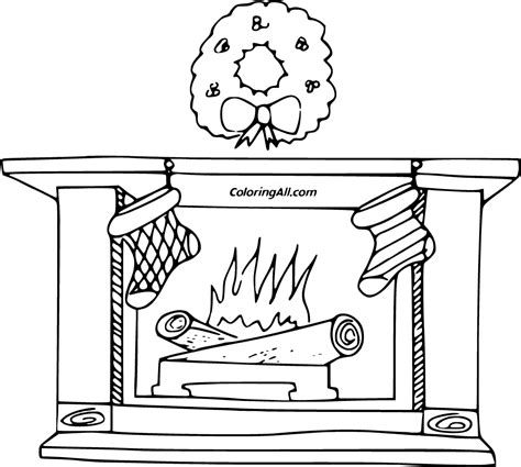 Fireplace Coloring Pages - ColoringAll