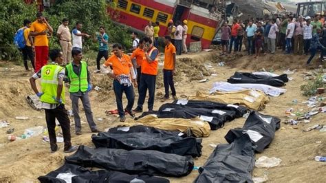 Line of corpses, overturned coaches: Tragic scenes at Odisha train crash site | Latest News ...