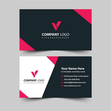 Modern Business Card with Angle Design 693901 - Download Free Vectors, Clipart Graphics & Vector Art