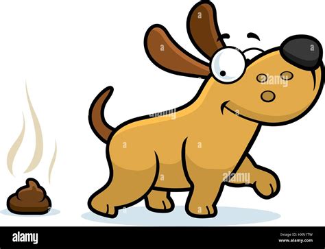 A cartoon illustration of a dog pooping Stock Vector Image & Art - Alamy