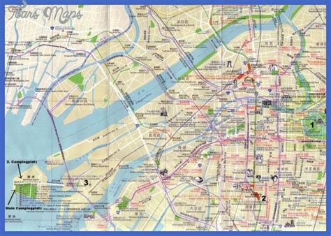 cool Osaka Map Tourist Attractions | Tourist, Tourist attraction, Tourist map