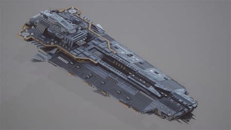 Sci-Fi Mothership Space Carrier 3D Model $199 - .ma .max .blend .c4d .unknown .stl .obj .fbx ...