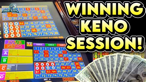 NEW PATTERN WORKED!!! WINNING KENO SESSION!!! | On Four Card Keno - YouTube