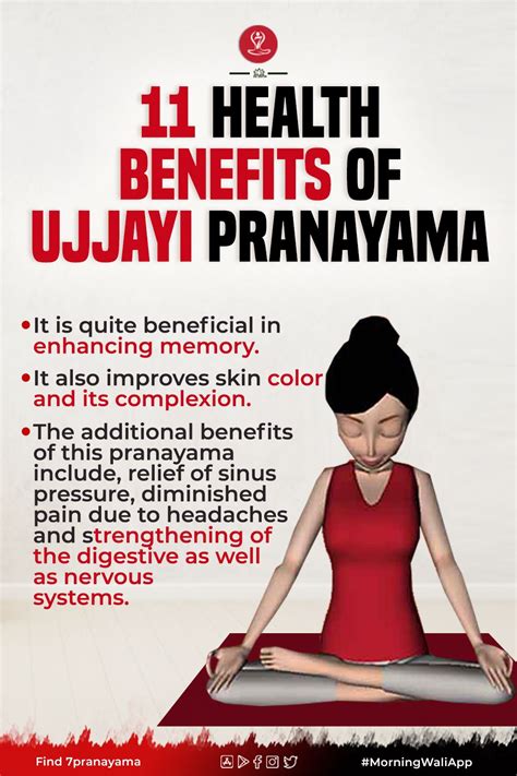 Ujjayi Pranayama | Ujjayi Breath Steps | Benefits -7pranayama.com ...