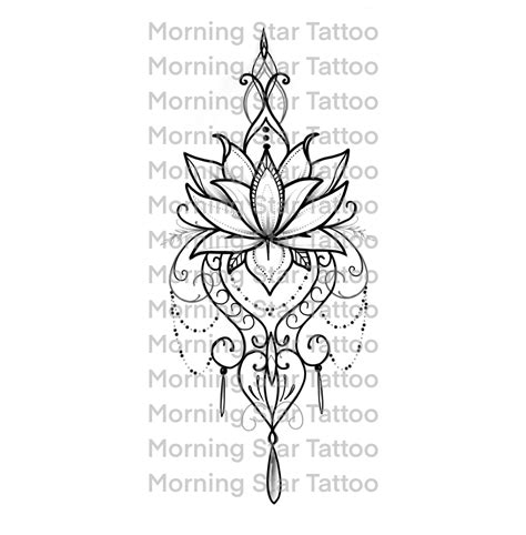 Lotus Lace Mandala Tattoo Design for Tattoo Artist - Etsy UK