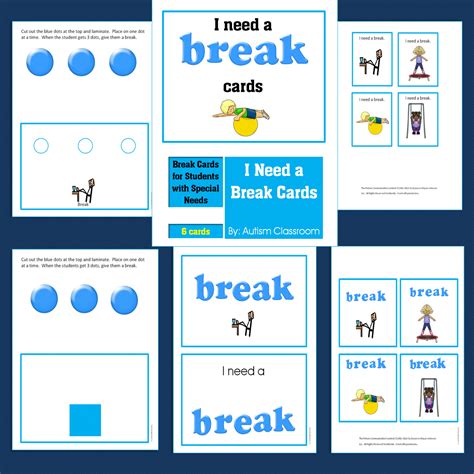 I Need A Break Card Free Printable