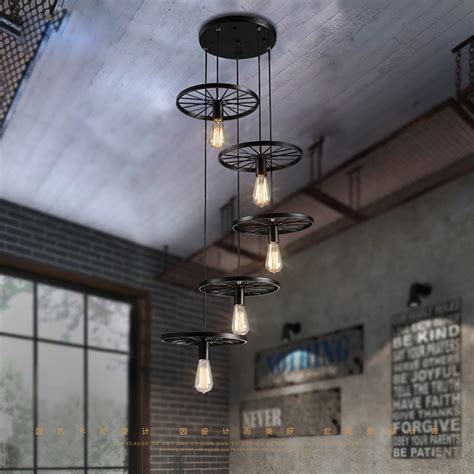 Black Loft Style Industrial Pendant Lights for Bar Kitchen Coffee Shop ...