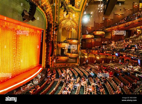 People visit the new Amsterdam Theatre, a Broadway theatre located at 214 West 42nd Street ...