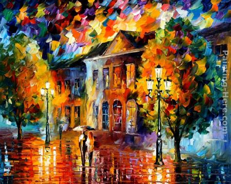 Leonid Afremov Rain painting anysize 50% off - Rain painting for sale