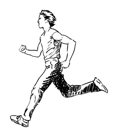 How to Draw a Man Running | Running drawing, Man running, Man sketch