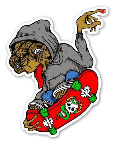 ET Skater pegatina | Skate stickers, Graffiti designs, Skate tattoo