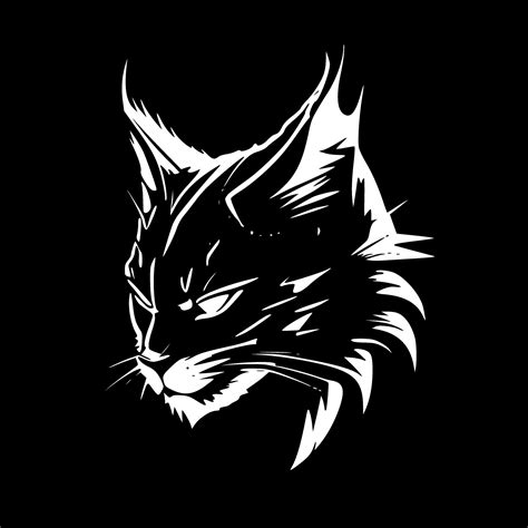 Wildcat, Black and White Vector illustration 27227721 Vector Art at ...