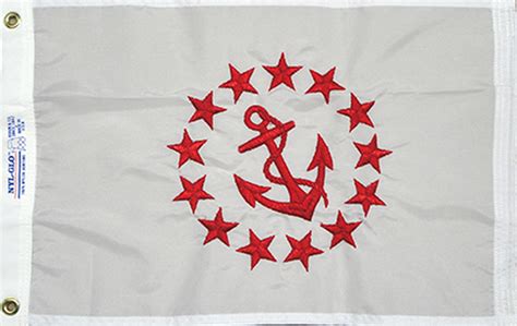 Rear Commodore Flag 2' x 3' Sewn Applique| Yacht Club Rear Commodore Officer Flag