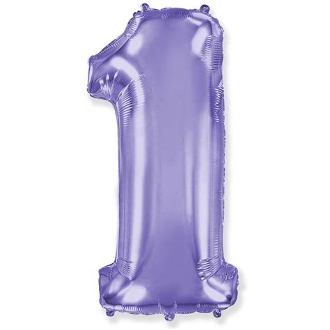 42 inch Party Brands Number 1 - Lilac Purple Foil Balloon