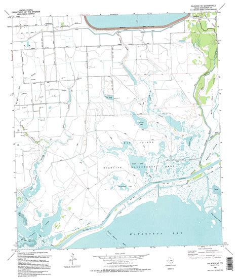 Palacios Ne topographic map, TX - USGS Topo Quad 28096f1