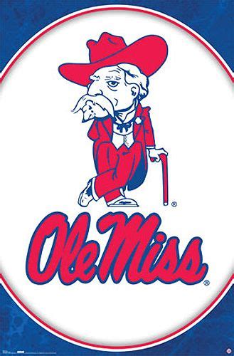 Ole' Miss Colonel Reb Official University of Mississippi NCAA Team Logo ...