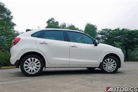 Maruti Suzuki Baleno Alpha Pearl Arctic White Long Term Review Side ...