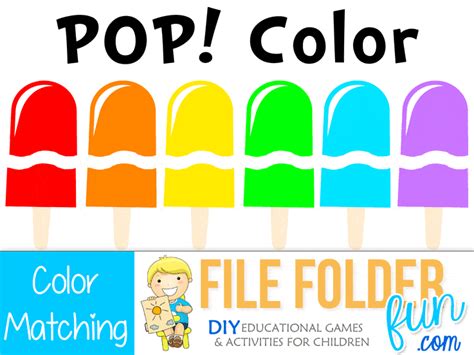 Popsicle Color Matching Game - File Folder Fun