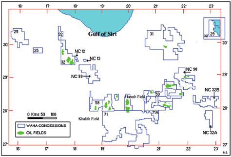 Location map of Waha Oil Company concessions in Sirt Basin. Samples... | Download Scientific Diagram