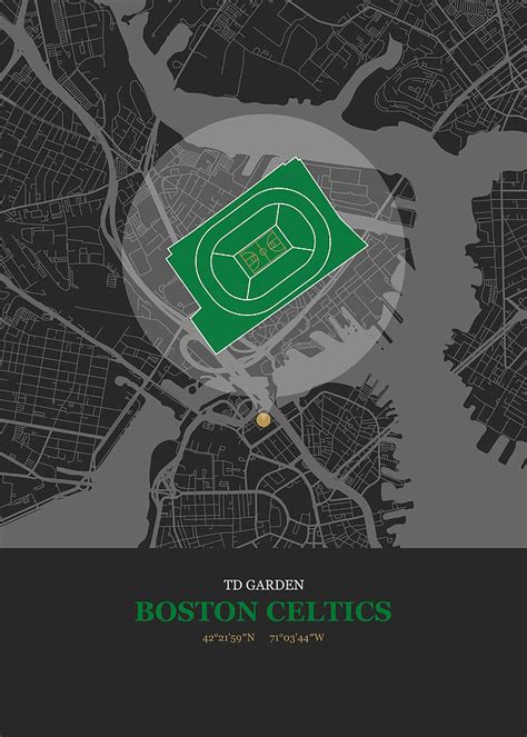 Boston Celtics Staduim Map Poster Dany Tapestry - Textile by Stewart ...