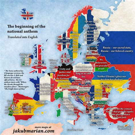 National anthem by country in Europe