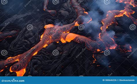 Geology Lava Plateau Landscape Stock Illustration - Illustration of ...