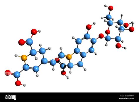 3D image of Betanin skeletal formula - molecular chemical structure of ...