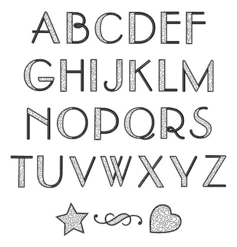 Stippled Alphabet Font Embroidery Font | AnnTheGran.com | Fonts ...