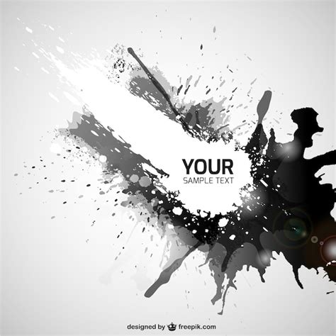 Free Vector | Black paint splash background