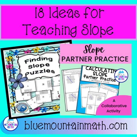 18 Ideas for Teaching Slope - Blue Mountain Math