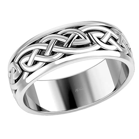 Men's 0.925 Sterling Silver Irish Celtic Knot Wedding | Etsy | Celtic ...