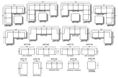 Jackson Everest Customizable Sectional Sofa Set B | Small sectional sofa, Sofa dimension ...