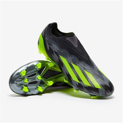 adidas X Crazyfast.1 Laceless FG - Core Black/Team Solar Yellow 2/Grey Five - Mens Boots