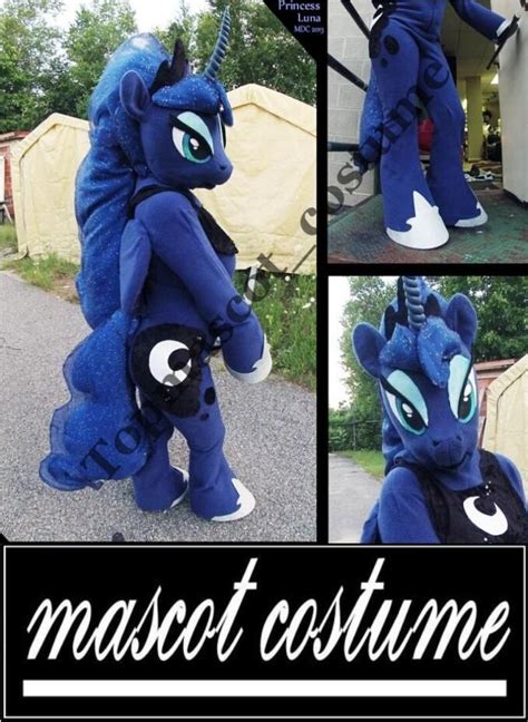 Professional Princess Luna Fursuit Mascot Costume Plush Adult Size Halloween Xmas Party Costumes ...