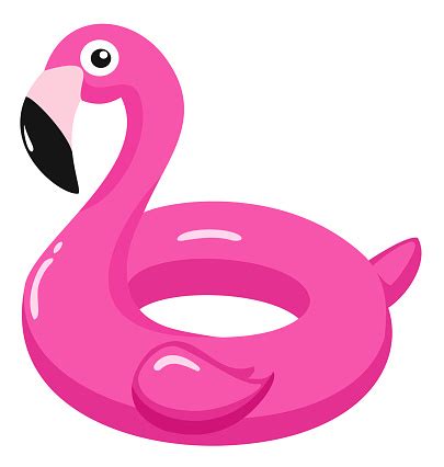 Flamingo Şişme Havuz Float Vektör Çizim Stok Vektör Sanatı & Beyaz Arka ...