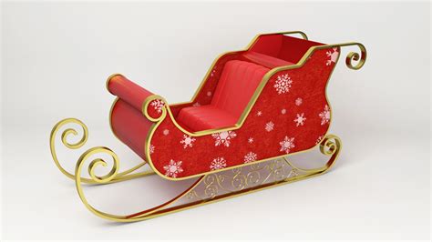 Santa Claus Sled - Christmas Sled - 3D model | CGTrader