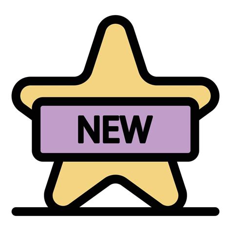 New star icon color outline vector 15063333 Vector Art at Vecteezy