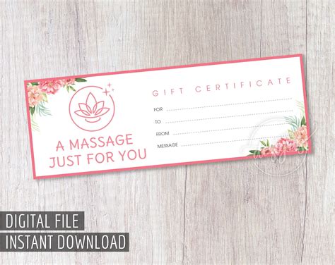 This item is unavailable - Etsy | Massage gift certificate, Massage gift, Gift certificate template