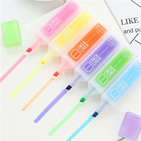 Aliexpress.com : Buy 6pcs/pack Fluorescent Highlighter Marker Multi ...