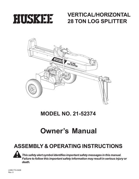 Huskee Log Splitter 35 Ton 12 5 Hp Parts | Reviewmotors.co