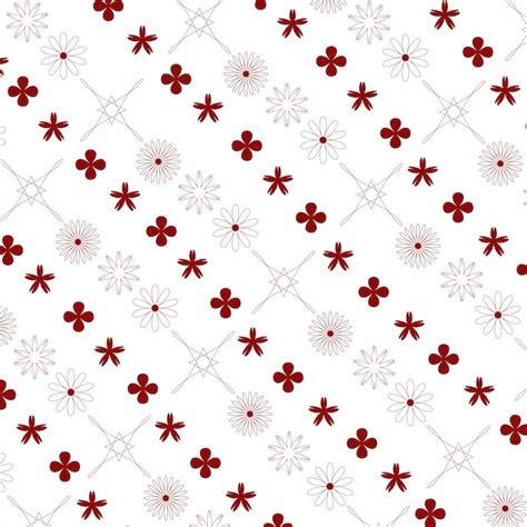 Premium Vector | Red flower pattern